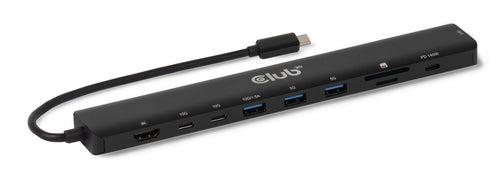 CLUB3D CSV-2550 laptop-dockingstation & portreplikator Kabelgebunden USB Typ-C Schwarz
