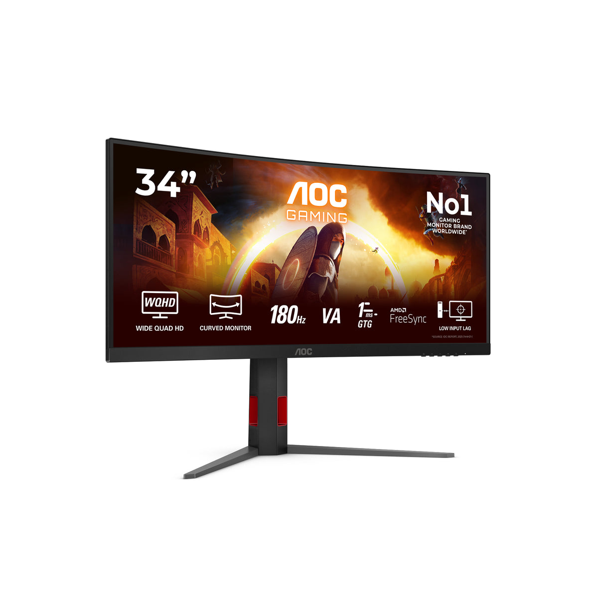 AOC G4 CU34G4/69 Computerbildschirm 86,4 cm (34") 3440 x 1440 Pixel Schwarz, Rot
