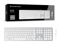 Conceptronic KAYNE02WIT USB Slim-Tastatur, QWERTY Italienisch, kompatibel mit Windows und macOS