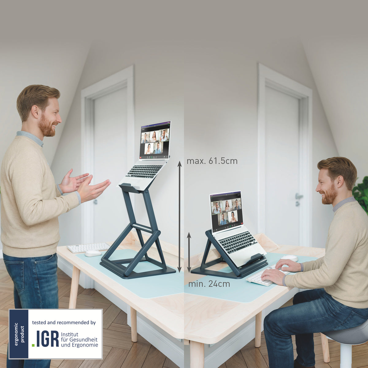 Leitz 65890089 laptop-ständer Dunkles Grau 43,2 cm (17")