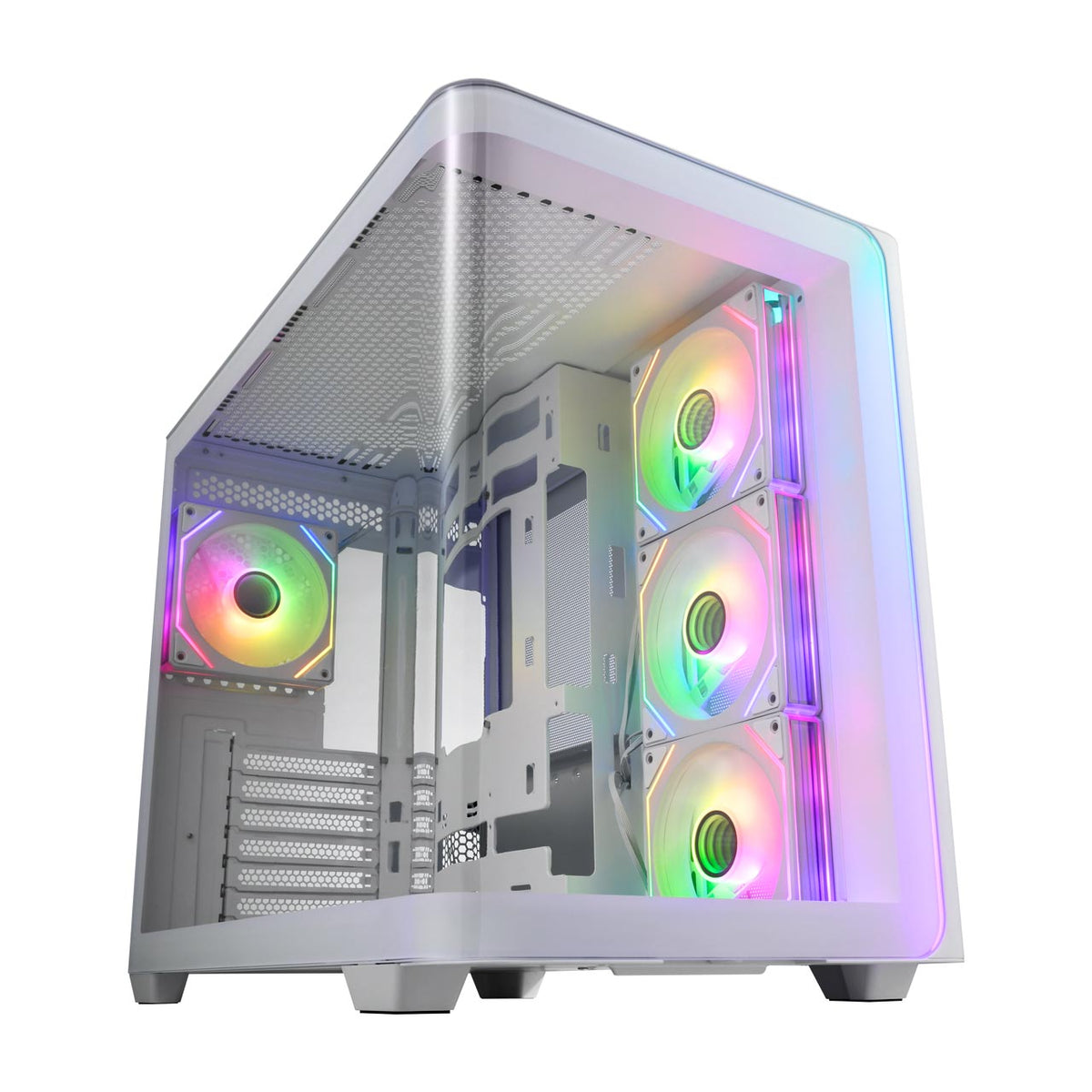 FSP M580-WA Gehäuse Midi Tower mITX, mATX Weiß ARGB