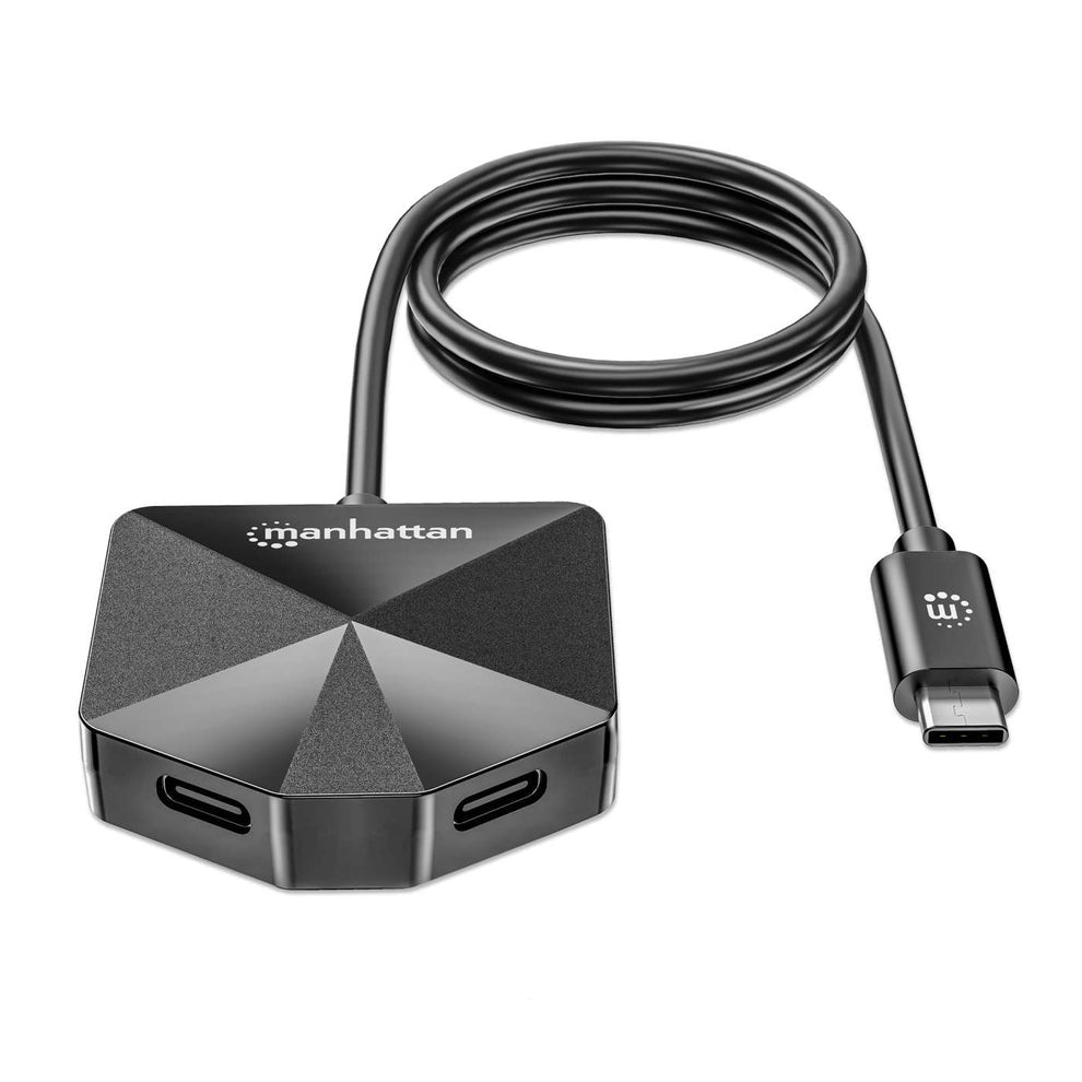 Manhattan 181150 laptop-dockingstation & portreplikator Kabelgebunden USB 3.2 Gen 2 (3.1 Gen 2) Type-C Schwarz