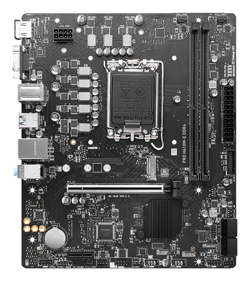 MSI PRO H610M-E DDR4 Motherboard Intel H610 LGA 1700 micro ATX