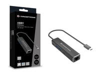 Conceptronic ABBY13B Gigabit Ethernet USB 3.2 Gen 1 Adapter mit USB-Hub, GbE, USB-A x 2, USB-C x 2