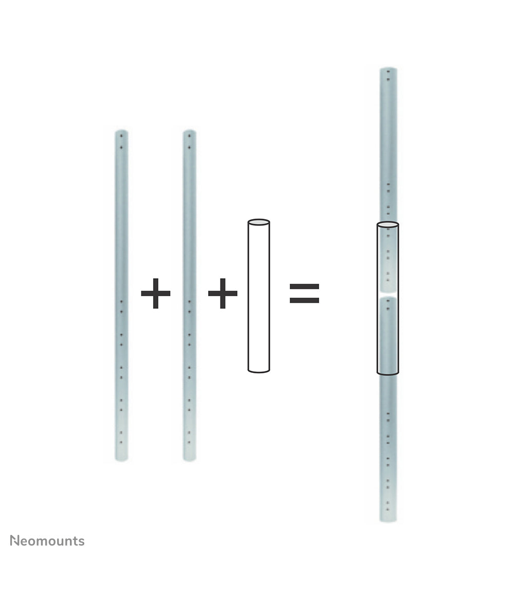 Neomounts FPMA-CPCONNECTSILVER Adapter für Verlängerungsrohr