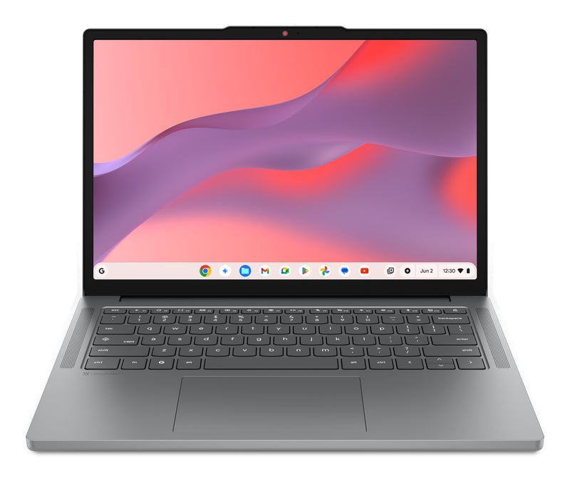 Lenovo Chrome 14M8911 MediaTek Kompanio 540 Chromebook 35,6 cm (14") Touchscreen WUXGA 8 GB LPDDR5x-SDRAM 128 GB UFS Wi-Fi 7 (802.11be) ChromeOS Deutsch Grau
