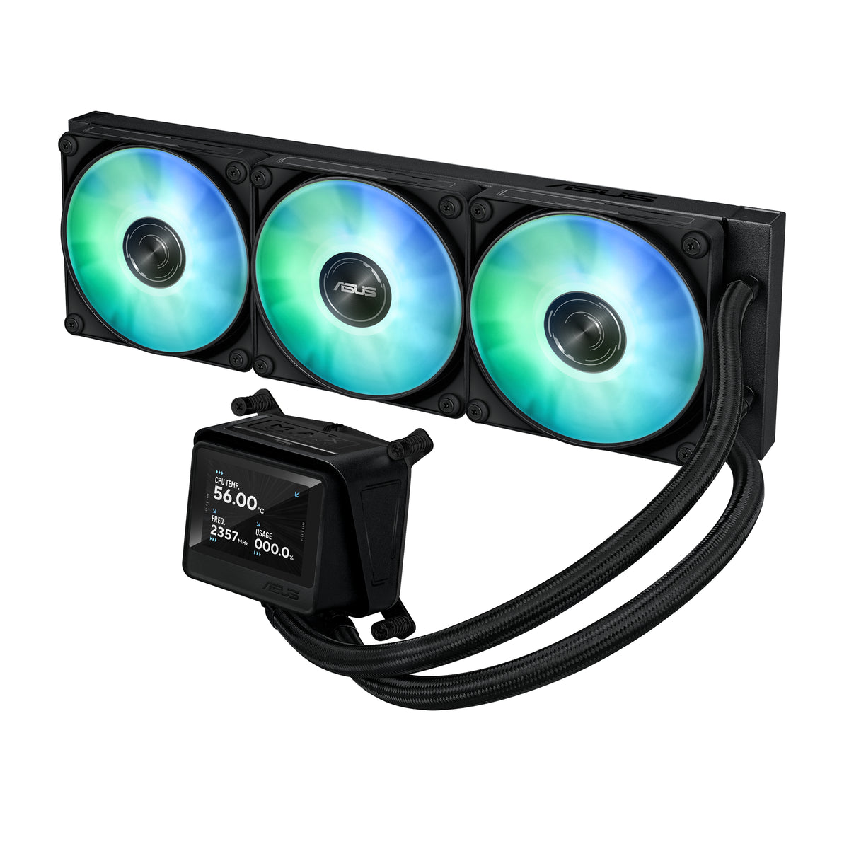 ASUS MAX GAMING LC 360 ARGB LCD Prozessor All-in-One-Flüssigkeitskühler 12 cm Schwarz