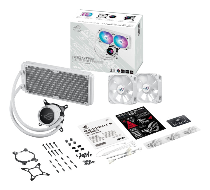 ASUS ROG Strix LC III 240 ARGB White Edition Prozessor Flüssigkeitskühlung 12 cm Weiß