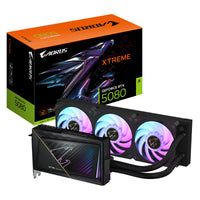 GIGABYTE AORUS GeForce RTX 5080 XTREME WATERFORCE 16G Grafikkarte - 16GB GDDR7, 256 Bit, PCI-E 5.0, 2805MHz Core Clock, 3 x DP 2.1a, 1 x HDMI 2.1b, NVIDIA DLSS 4, GV-N5080AORUSX W-16GD