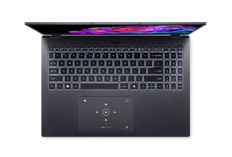 Acer Swift Go 16 SFG16-73-7943 Intel Core Ultra 7 255H Laptop 40,6 cm (16") WUXGA+ 16 GB LPDDR5x-SDRAM 1 TB SSD Wi-Fi 6E (802.11ax) Windows 11 Home Deutsch Grau