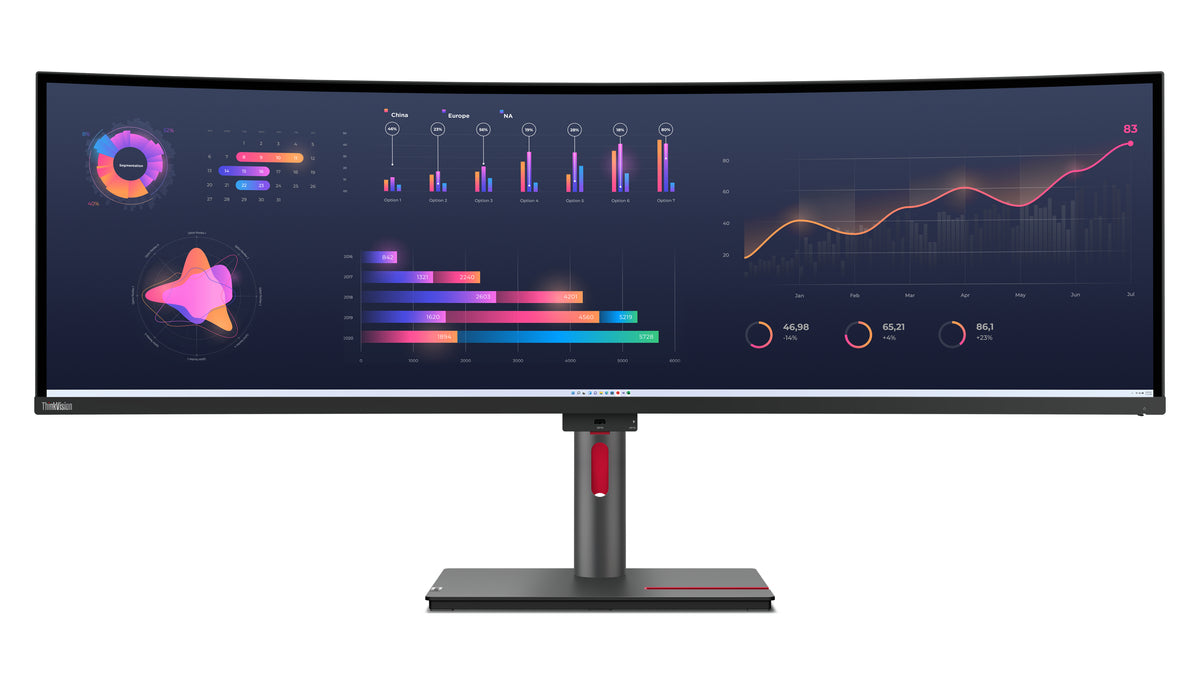 Lenovo ThinkVision P49w-30 Computerbildschirm 124,5 cm (49") 5120 x 1440 Pixel DQHD LED Schwarz