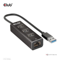 CLUB3D CSV-1430a Kabelgebunden USB 3.2 Gen 1 (3.1 Gen 1) Type-A Schwarz