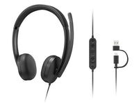 Lenovo VoIP Headset 5000 Kopfhörer Kabelgebunden Kopfband Büro/Callcenter USB Typ-C Schwarz