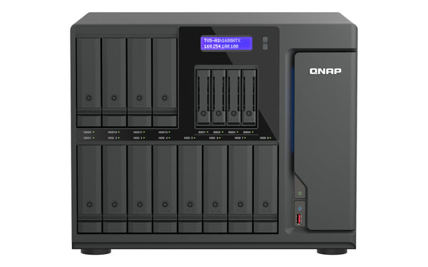 QNAP TVS-AIH1688ATX-U7-32G NAS et serveur de stockage Tour 32 Go DDR5 0 To QuTS hero Noir