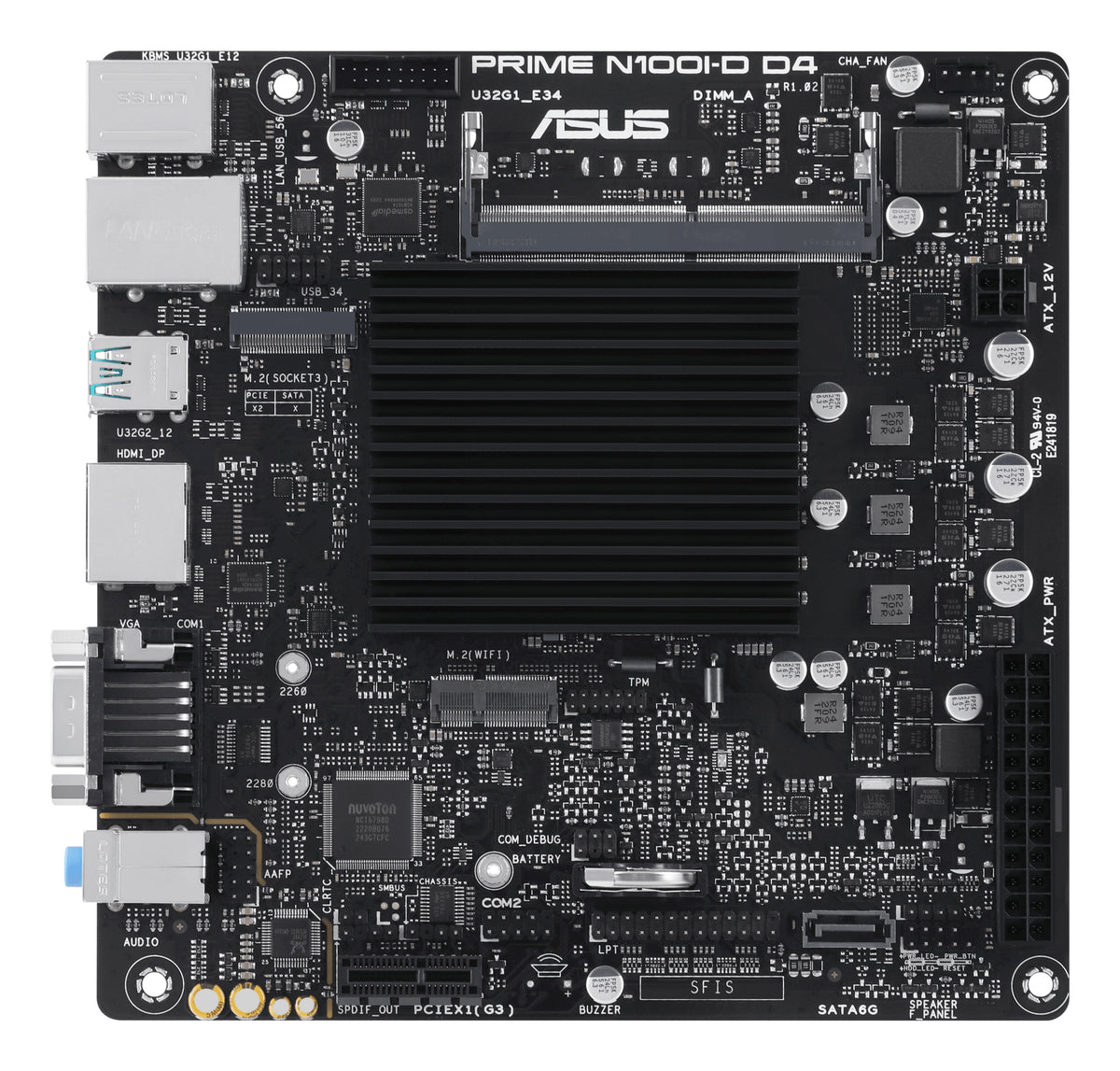 ASUS PRIME N100I-D D4 NA (integrated CPU) mini ITX
