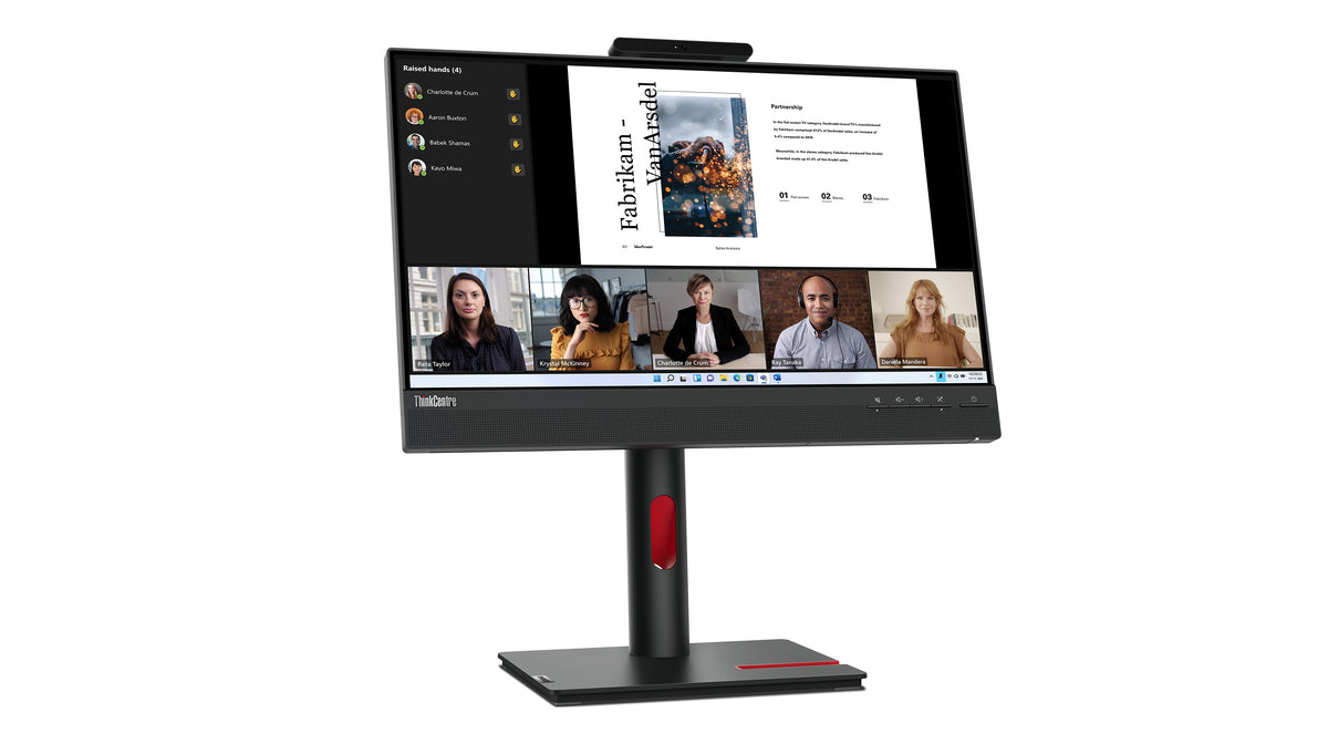 Lenovo ThinkCentre Tiny-In-One 22 Gen 5 Computerbildschirm 54,6 cm (21.5") 1920 x 1080 Pixel Full HD LED Touchscreen Schwarz