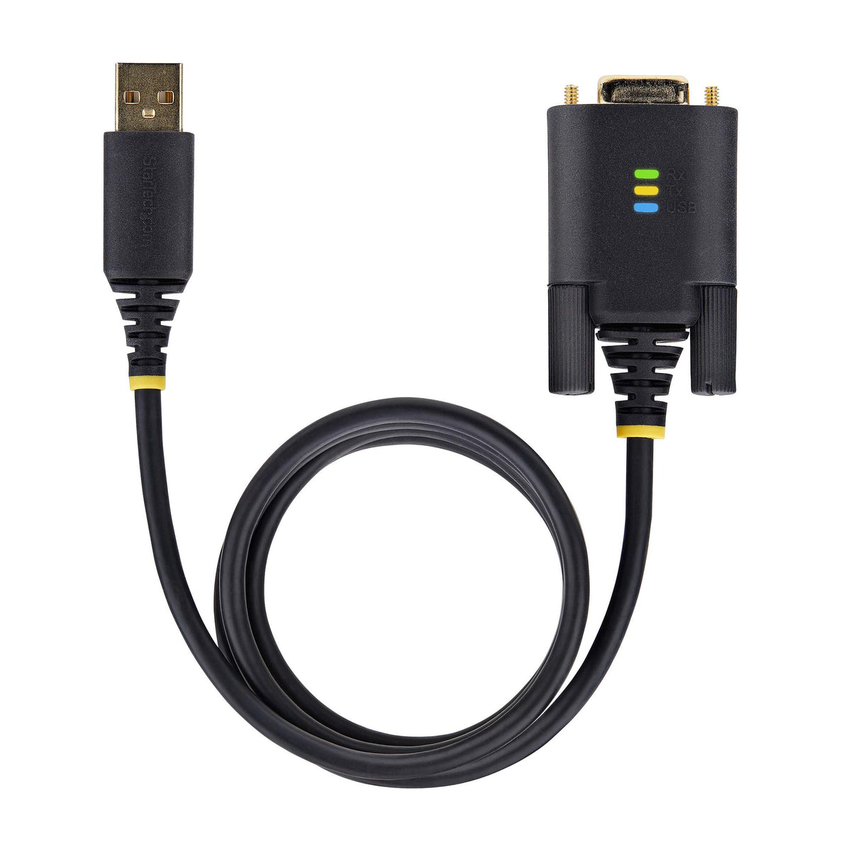 StarTech.com 2m USB Seriell Adapterkabel, USB-A auf DB9 RS232, FTDI, COM Retention, LED, wechselbare DB9 Schrauben und Muttern, ESD-Schutz, Windows, macOS und Linux