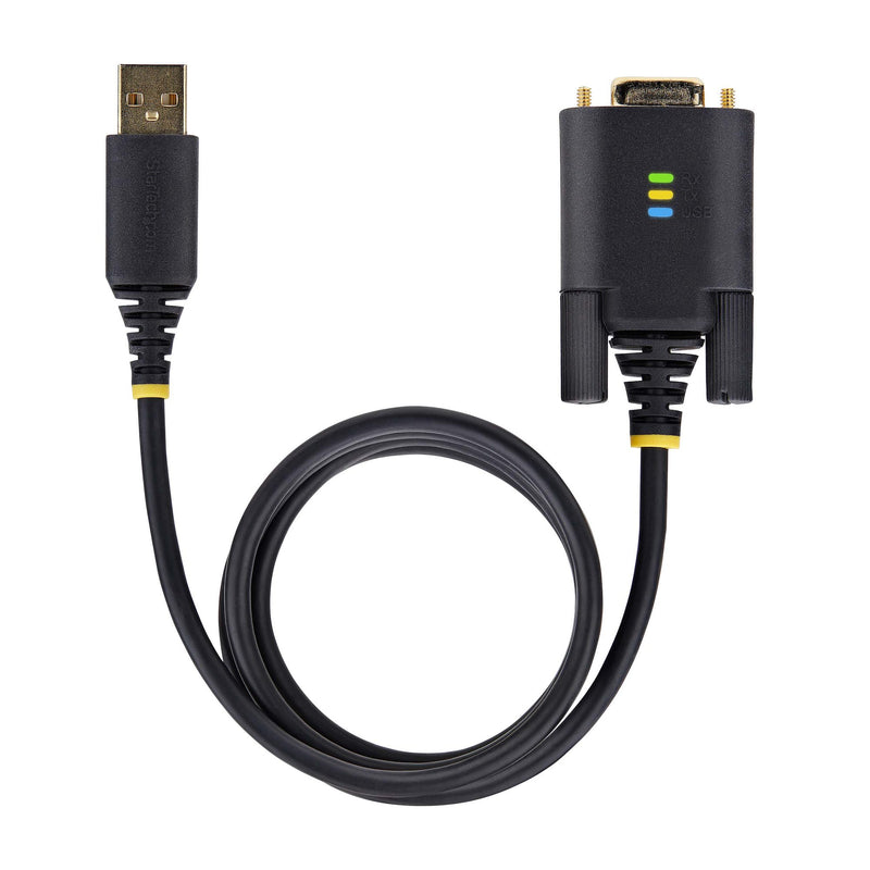 StarTech.com 2m USB Seriell Adapterkabel, USB-A auf DB9 RS232, FTDI, COM Retention, LED, wechselbare DB9 Schrauben und Muttern, ESD-Schutz, Windows, macOS und Linux