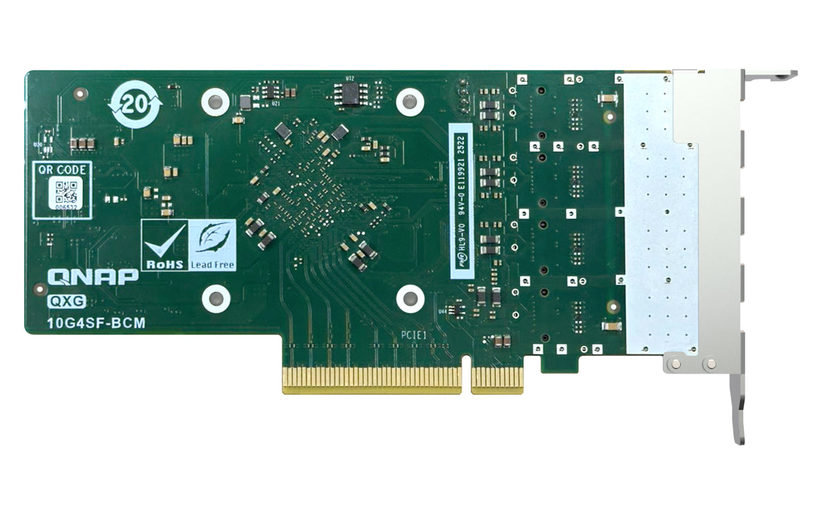 QNAP QXG-10G4SF-BCM Netzwerkkarte Eingebaut Faser 10000 Mbit/s
