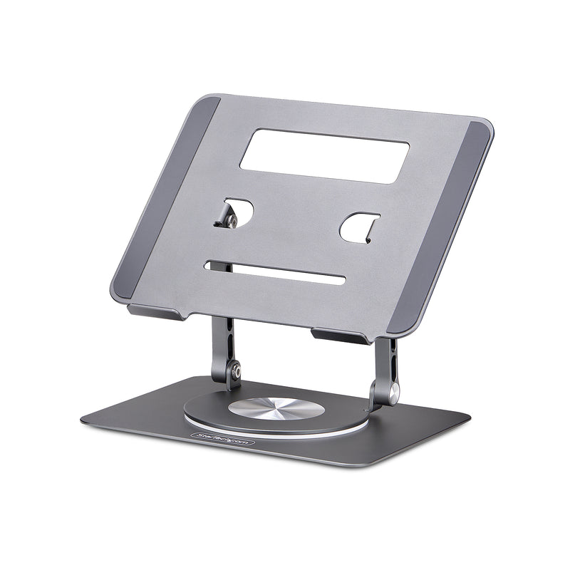 StarTech.com Ergonomischer Höhenverstellbarer Laptopständer, Dreh-Neigbarer Computerständer, Tragbare Laptophalterung-Notebookständer, bis 5kg, Aluminium Konstruktion