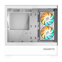 GIGABYTE C201 PANORAMIC ICE PC-Gehäuse – Mid-Tower, m-ATX, Unterstützung für 360-mm-Radiator, 3 vorinstallierte Lüfter, USB 3.0, unterstützt RGB Fusion