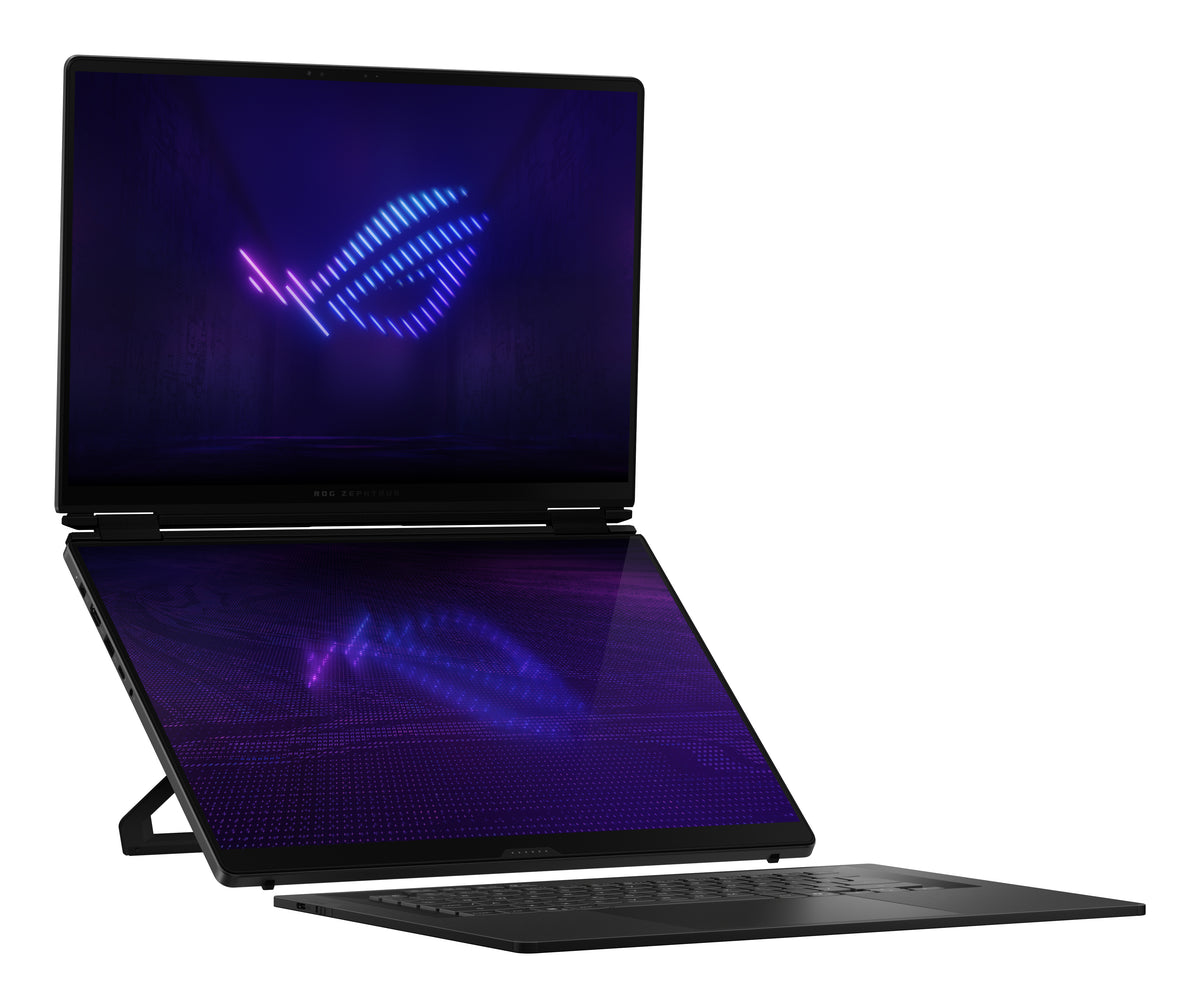 ASUS ROG Zephyrus Duo GX651AX-SR004W Intel Core Ultra 9 386H Hybrid (2-in-1) 40,6 cm (16") Touchscreen 3K 64 GB LPDDR5x-SDRAM 2 TB SSD NVIDIA GeForce RTX 5090 Wi-Fi 7 (802.11be) Windows 11 Home Grau QWERTZ Deutsch