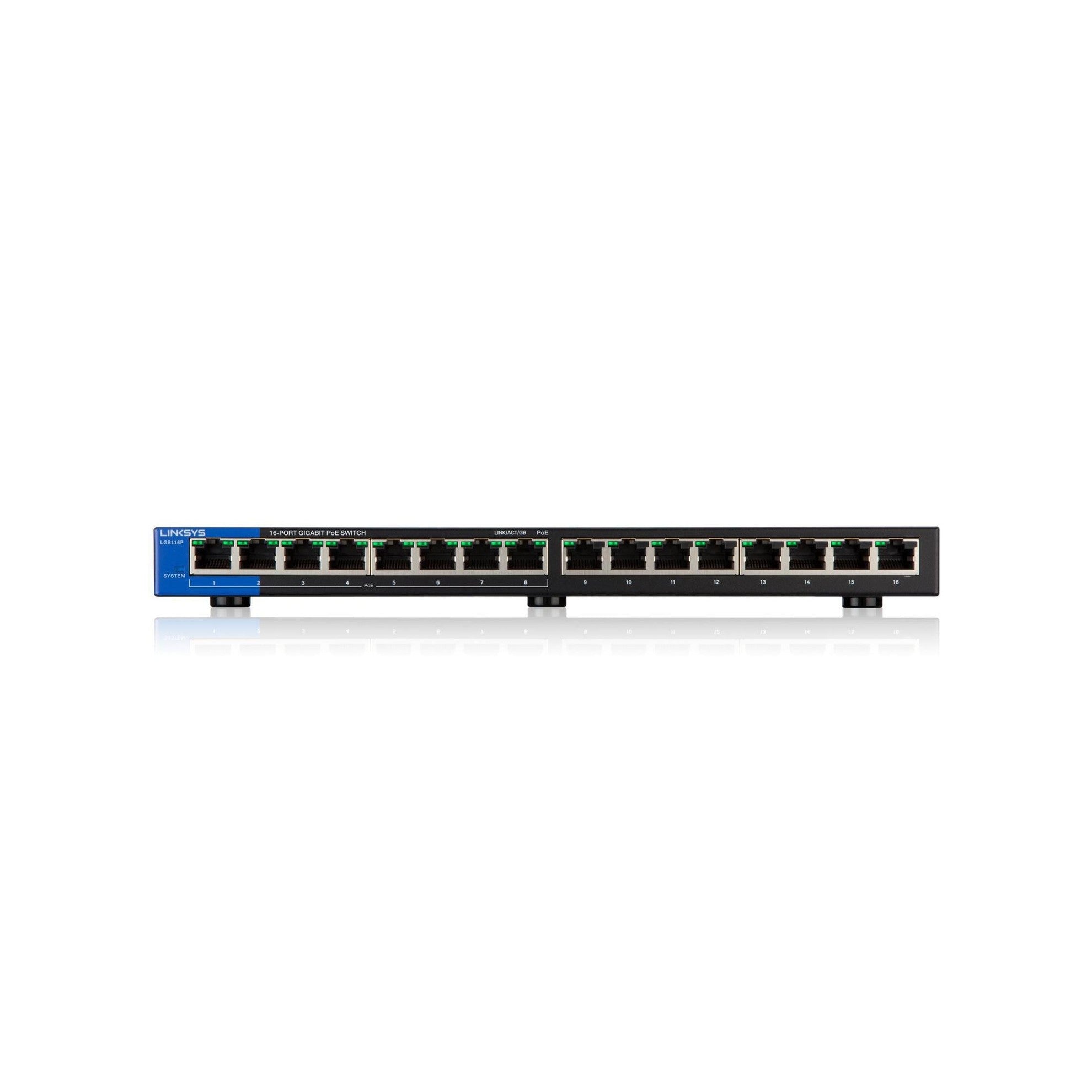 Linksys LGS116P-EU: 16 P PoE Desktop Switch