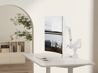 Equip 17"-35" Schwerlast-Doppelmonitor-Schreibtischhalterung, Weiß