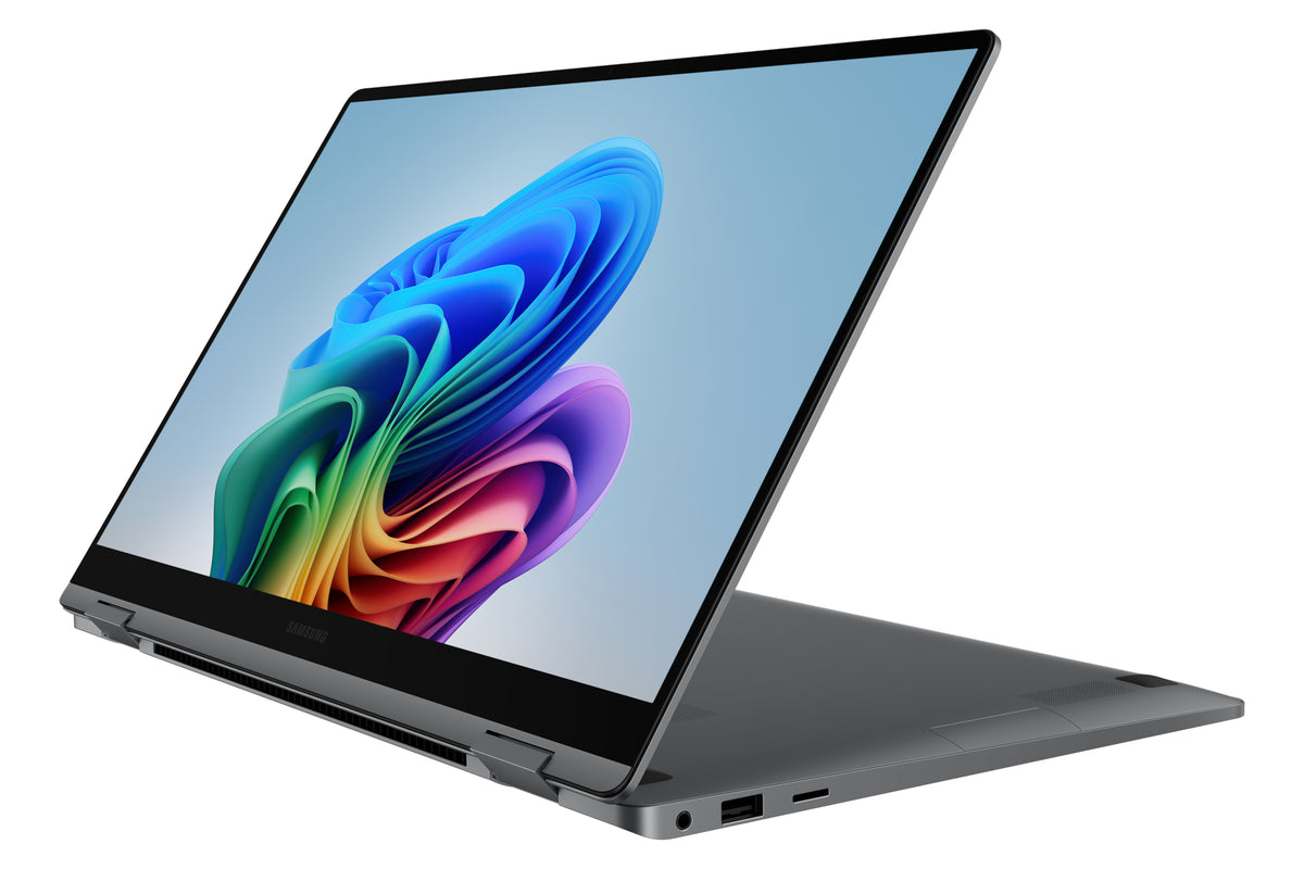 Samsung Galaxy Book5 360 Intel Core Ultra 5 226V Laptop 39,6 cm (15.6") Touchscreen Full HD 16 GB LPDDR5x-SDRAM 512 GB SSD Wi-Fi 7 (802.11be) Windows 11 Pro Deutsch Grau