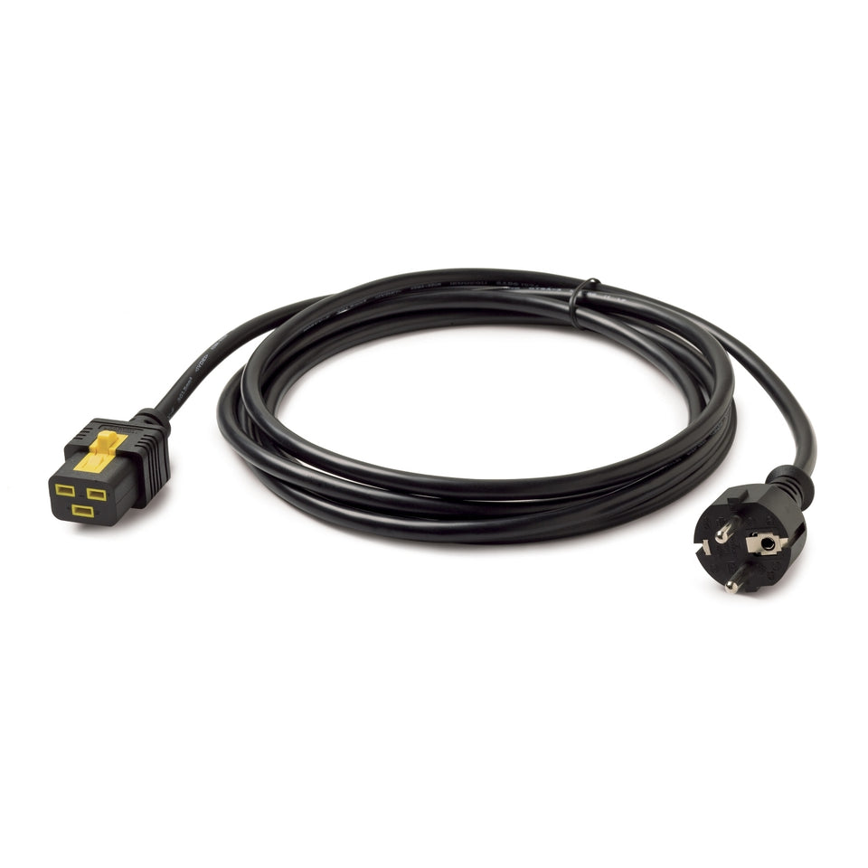 APC Power Cable, locking, C19 to CEE/7 Schuko, 3.0 m