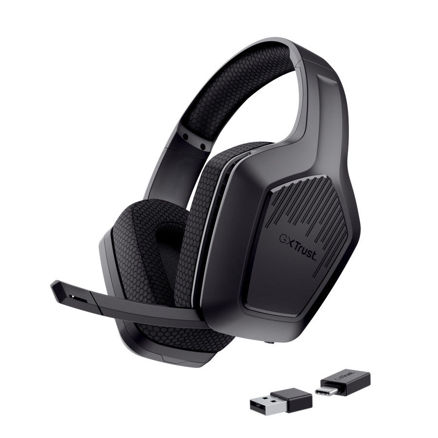 Trust GXT 425 Zirox II Kopfhörer Kabellos Kopfband Gaming USB Typ-C Bluetooth Schwarz