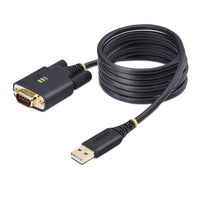 StarTech.com 2m USB Seriell Adapterkabel, USB-A auf DB9 RS232, FTDI, COM Retention, LED, wechselbare DB9 Schrauben und Muttern, ESD-Schutz, Windows, macOS und Linux