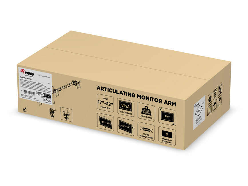 Equip 17"-32" Dreifach schwenkbare Monitor-Schreibtischhalterung