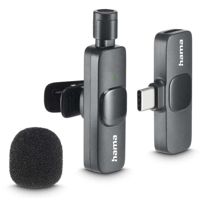Hama Smart Wireless Schwarz Lavalier-/Aufsteckmikrofon