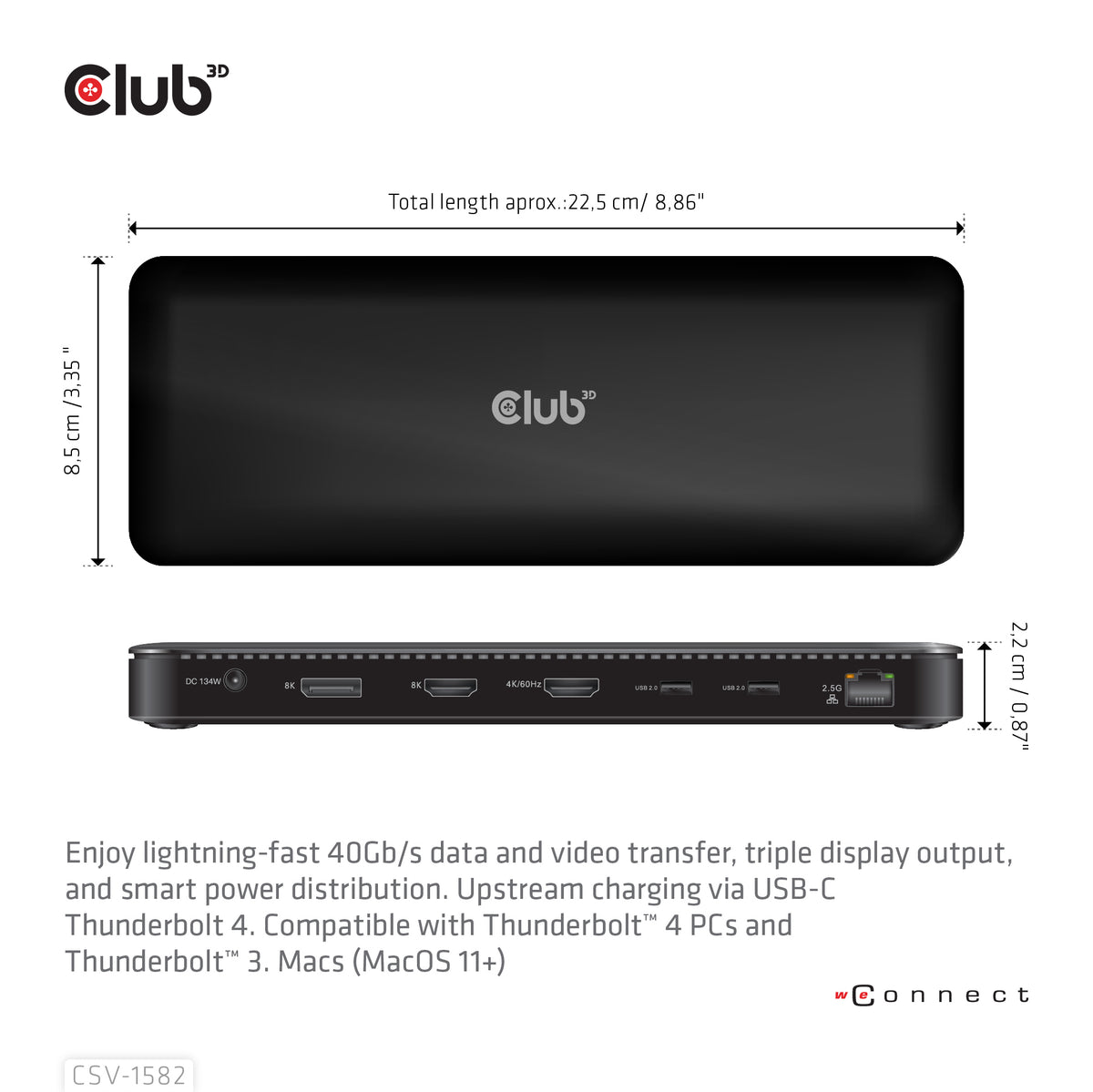 CLUB3D Club 3D, Dockingstation TB4 12 in 1