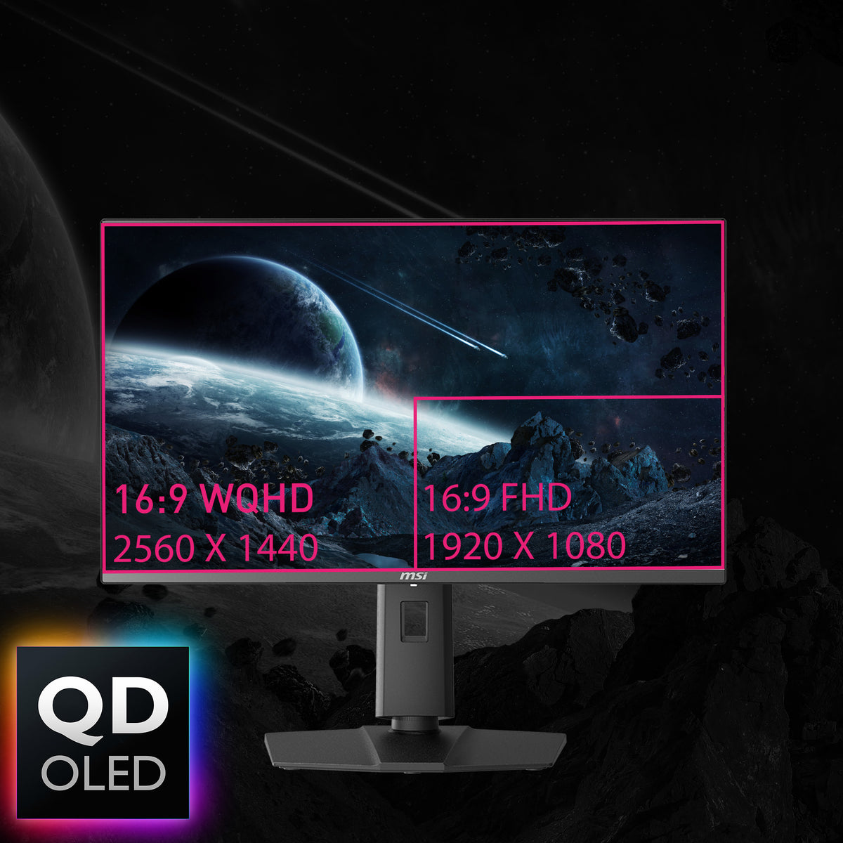 MSI MPG 271QRXDE QD-OLED Computerbildschirm 67,3 cm (26.5") 2560 x 1440 Pixel Wide Quad HD Schwarz