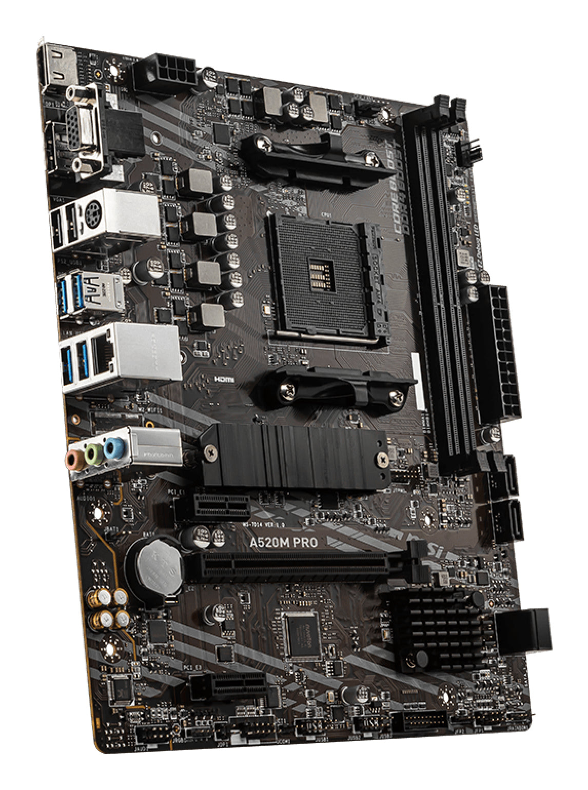 MSI A520M PRO Motherboard AMD A520 Sockel AM4 micro ATX
