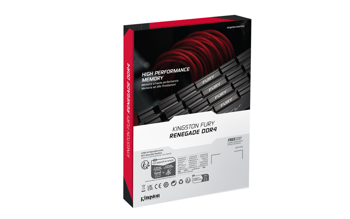Kingston Technology FURY 32GB 4600MT/s DDR4 CL19 DIMM (2er-Kit) 1Gx8 Renegade Black