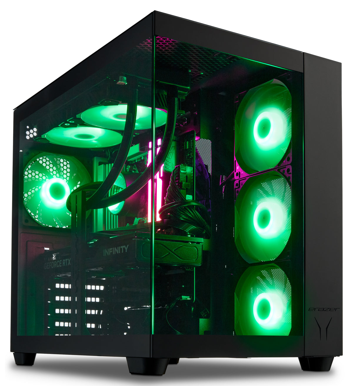 ERAZER Tank X15 (MD 340128) AMD Ryzen™ 7 7800X3D 32 GB DDR5-SDRAM 1 TB SSD NVIDIA GeForce RTX 5060 Ti Windows 11 Home Tower PC Schwarz