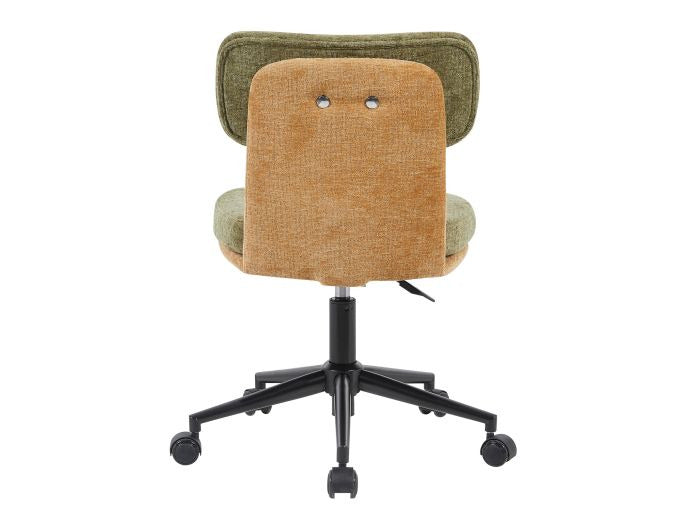 Equip 651025 Drehbarer Schreibtischstuhl, gepolsterter Chenille-Stuhl, Home-Office-Stuhl, höhenverstellbar, verchromtes Fußkreuz, Grün