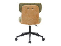 Equip 651025 Drehbarer Schreibtischstuhl, gepolsterter Chenille-Stuhl, Home-Office-Stuhl, höhenverstellbar, verchromtes Fußkreuz, Grün