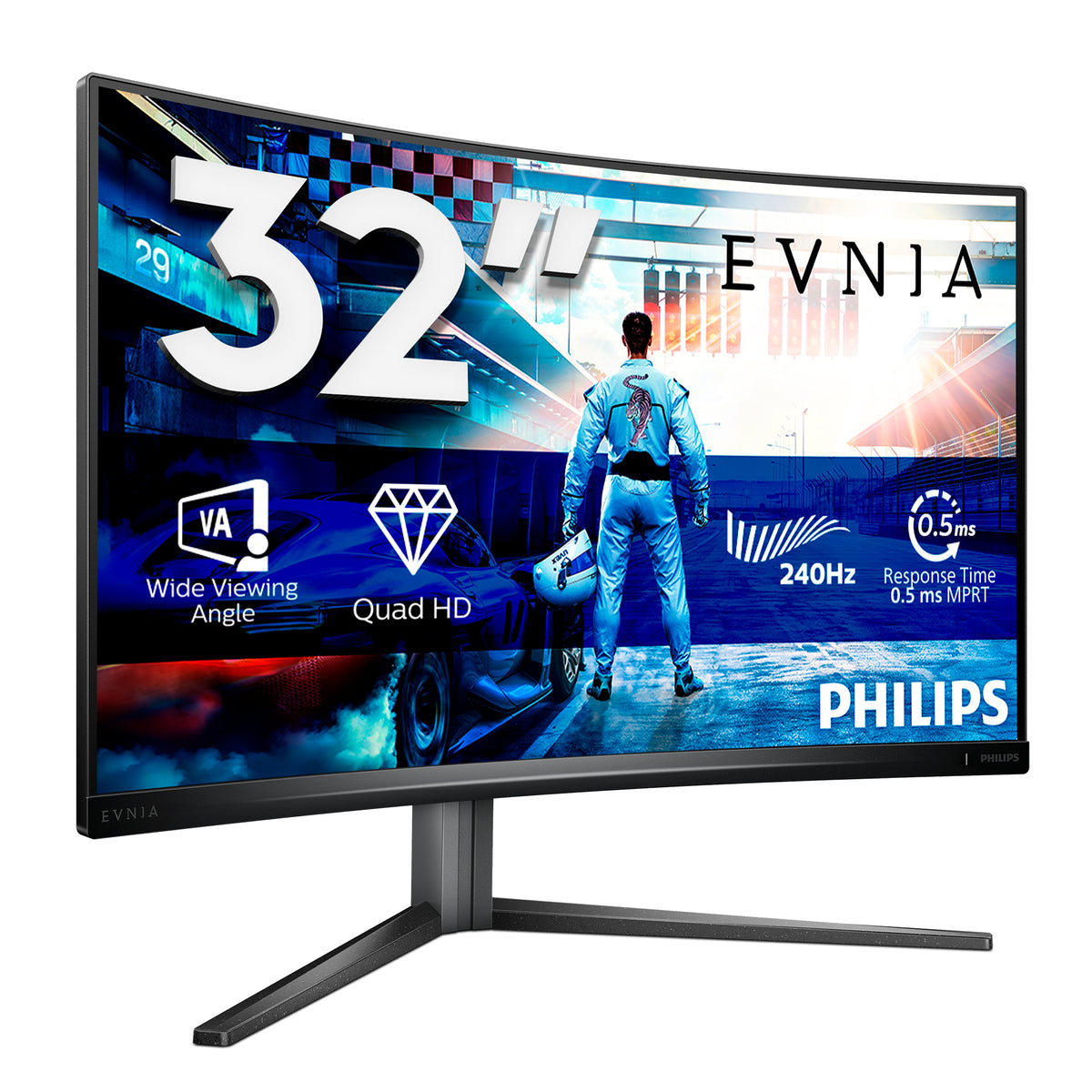 Philips Evnia 5000 32M2C5500W/00 Computerbildschirm 80 cm (31.5") 2560 x 1440 Pixel Quad HD LCD Schwarz