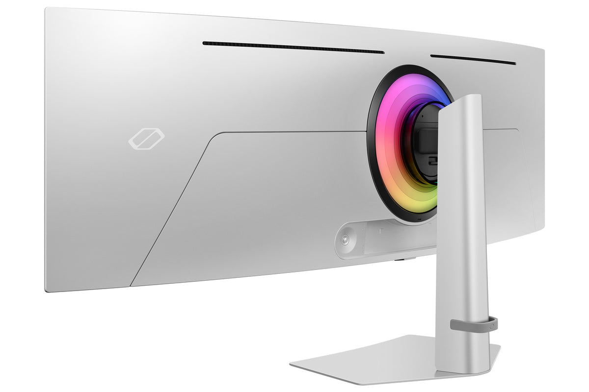 Samsung G93SC Computerbildschirm 124,5 cm (49") 5120 x 1440 Pixel Dual QHD OLED Silber