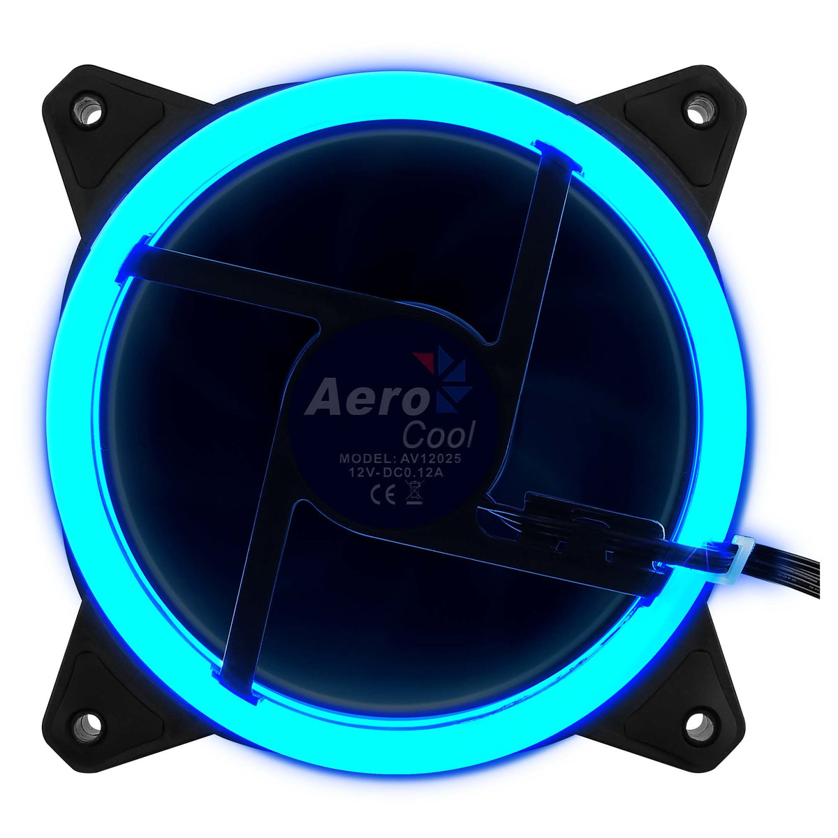Aerocool Rev RGB Computergehäuse Ventilator 12 cm Schwarz