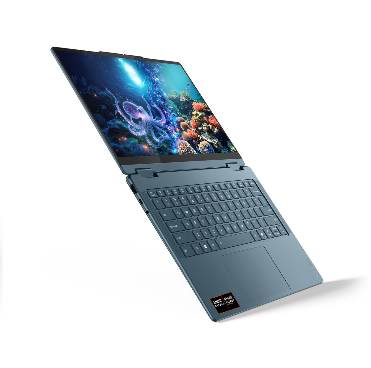 Lenovo Yoga 7 2-in-1 14AKP10 Copilot+ PC AMD Ryzen AI 5 340 Hybrid (2-in-1) 35,6 cm (14") Touchscreen WUXGA 16 GB LPDDR5x-SDRAM 512 GB SSD Wi-Fi 7 (802.11be) Windows 11 Home Türkis Deutsch