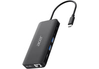 Acer USB Type-C Dongle 12-in-1 Black Kabelgebunden USB 3.2 Gen 1 (3.1 Gen 1) Type-C Schwarz