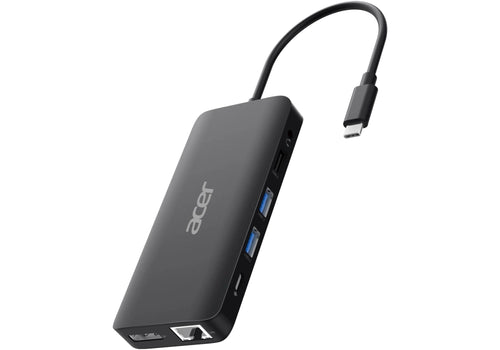 Acer USB Type-C Dongle 12-in-1 Black Kabelgebunden USB 3.2 Gen 1 (3.1 Gen 1) Type-C Schwarz