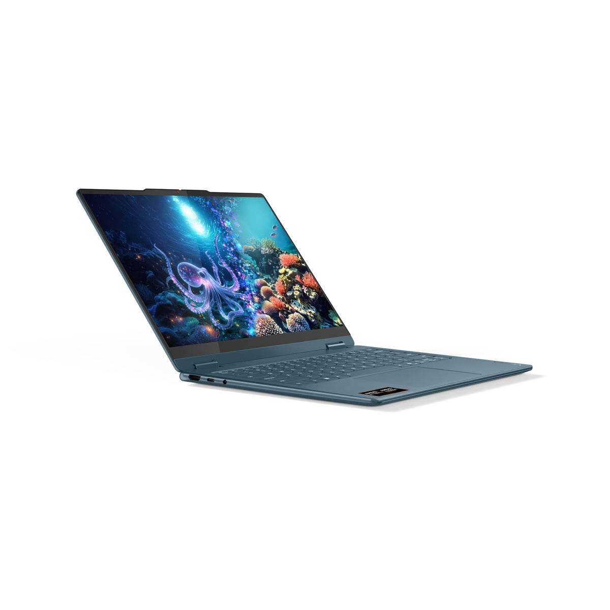 Lenovo Yoga 7 2-in-1 14AKP10 Copilot+ PC AMD Ryzen AI 5 340 Hybrid (2-in-1) 35,6 cm (14") Touchscreen WUXGA 16 GB LPDDR5x-SDRAM 512 GB SSD Wi-Fi 7 (802.11be) Windows 11 Home Türkis Deutsch