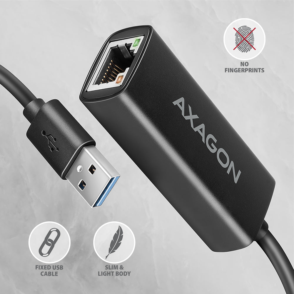 Axagon ADE-AR USB-A 3.2 Gen 1 – Gigabit‑Ethernet‑Adapter, Realtek 8153