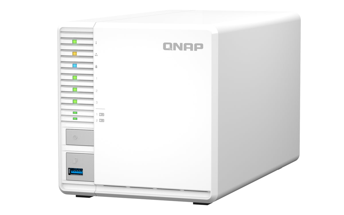 QNAP TS-364 NAS Tower Intel® Celeron® N5095 8 GB DDR4 0 TB QNAP Turbo System Weiß